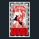 1925 Paris Art Deco Poster<br><div class="desc">Art Deco poster advertising an exhibition of Decorative Arts held in Paris,  France 1925.</div>