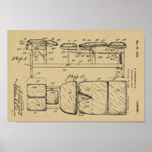 1925 Vintage Chiropractic Table Patent Art Print