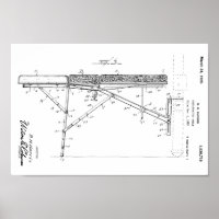 1925 Vintage Chiropractic Table Patent Art Print