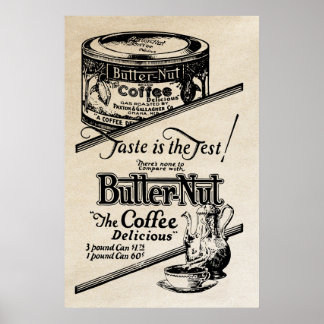 1925 Vintage Coffee Ad Poster
