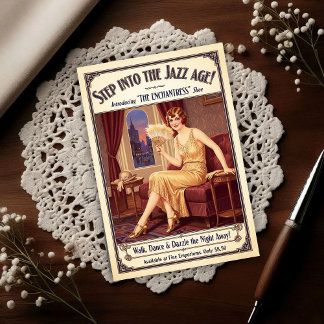 1925 Vintage Enchantress Shoes Flapper Advertising Postcard