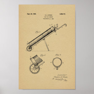 1925 Vintage Golf Bag Patent Art Print
