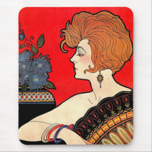 1925 woman mouse pad