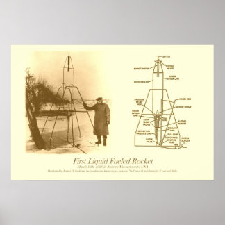 1926 First Liquid Rocket Poster