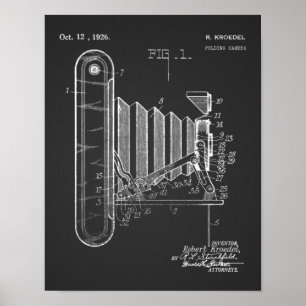 1926 Folding Camera Patent Art Drawing Print