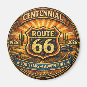 1926 Mother Road Sunburst Horizon Magnet