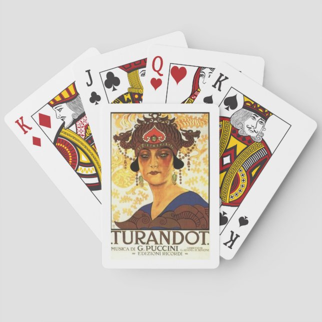 1926 Poster - Turandot by Puccini Playing Cards (Back)