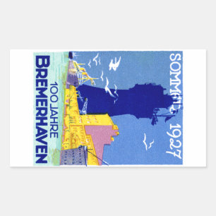 1927 Bremerhaven Germany Sticker