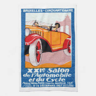 1927 Brussels Automotive Exposition Kitchen Towel