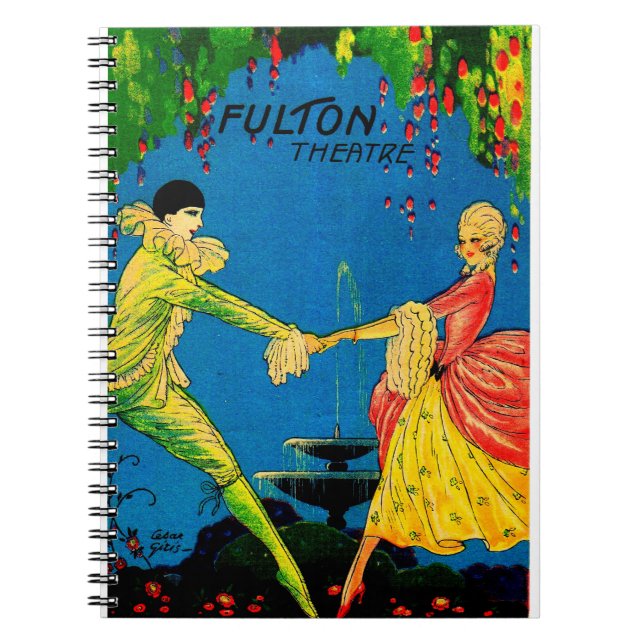 1927 Fulton Theatre program cover art Notebook (Front)