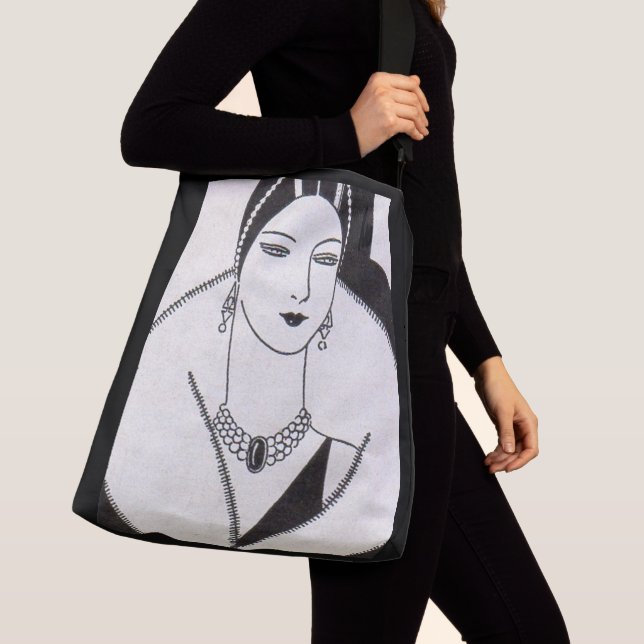 1928 art deco woman crossbody bag (Close Up)