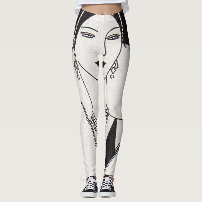 1928 art deco woman leggings (Front)