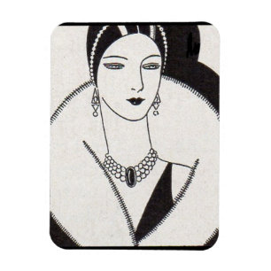 1928 art deco woman magnet