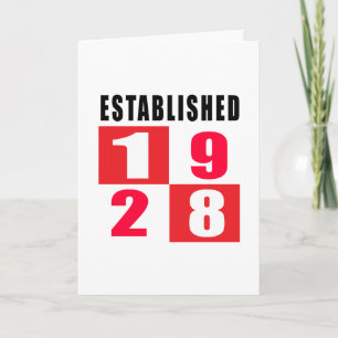1928 Birthday Designs Card