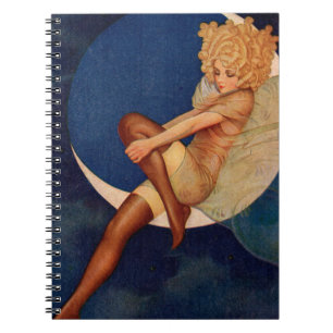 1928 GLAMOUROUS gal stockings advertisement Notebook