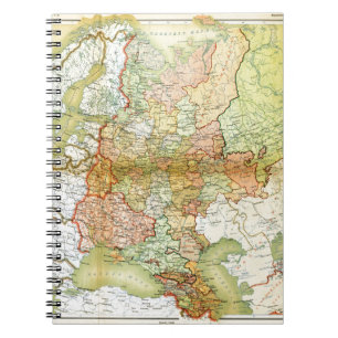 1928 Map of Old Soviet Union USSR Russia Notebook