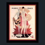 1928 Mode Ball Art Deco Poster<br><div class="desc">Julius Englehard 1928,  Art Deco,  Mode Ball fashion cover-11x14 shown,  also available in standard 16x20,  custom sizes,  & canvas.</div>