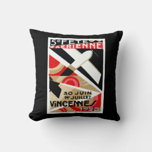 1928 Paris Air Show Throw Pillow