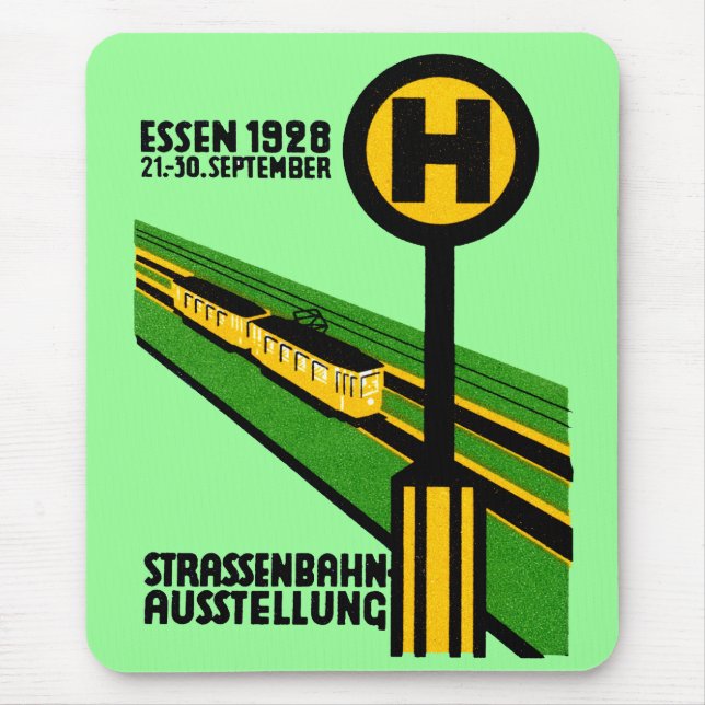 1928 Street Car Exposition Mouse Pad (Front)