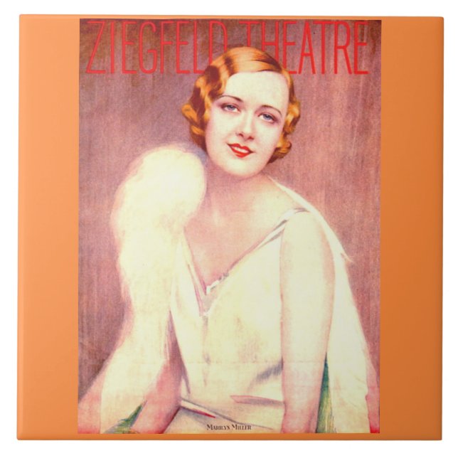 1928 Ziegfeld Theatre program cover Marilyn Miller Tile (Front)