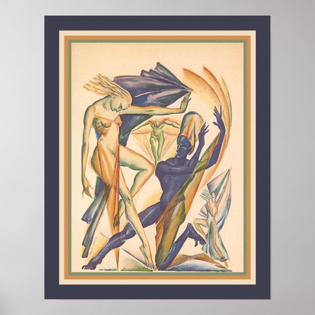 1929 Art Deco Modern Dance Print (Front)
