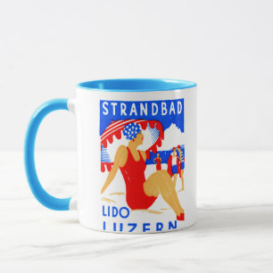 1929 Art Deco Strandbad Lido Luzern Mug