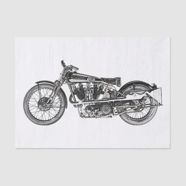 1929 Brough Superior Motorcycle Tissue Paper (Front)