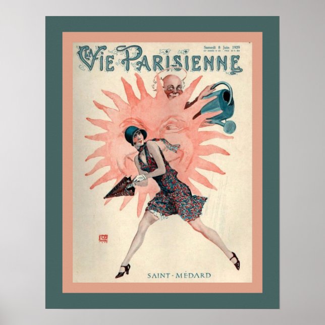 1929 Vie Pairsienne Art Deco Poster (Front)