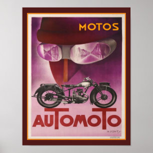 1930 Art Deco Automoto Poster