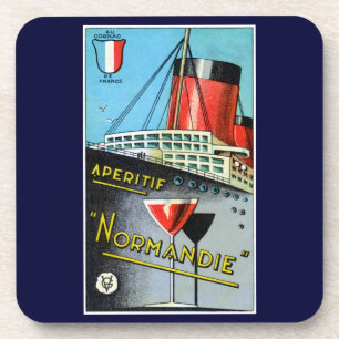 1930 French Apertif Normandie Coaster