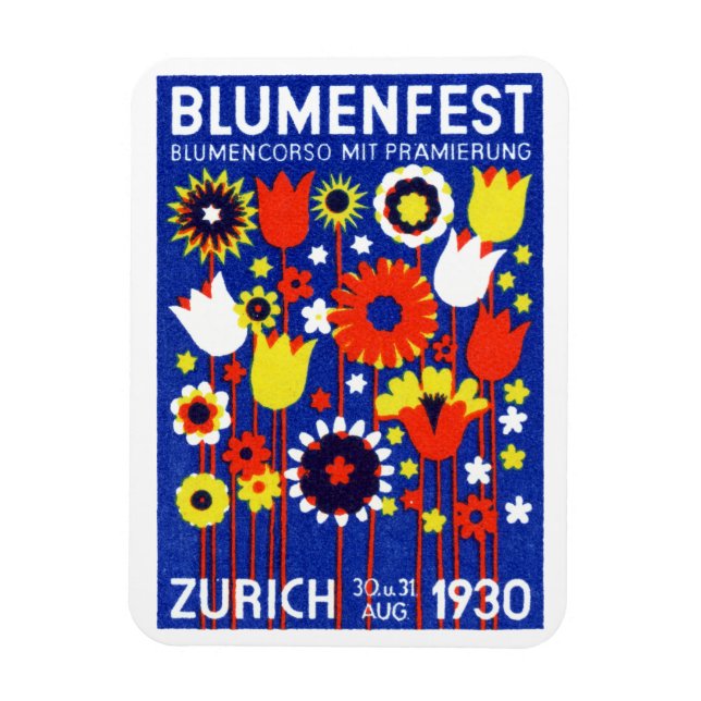 1930 Swiss Flower Show Magnet (Vertical)