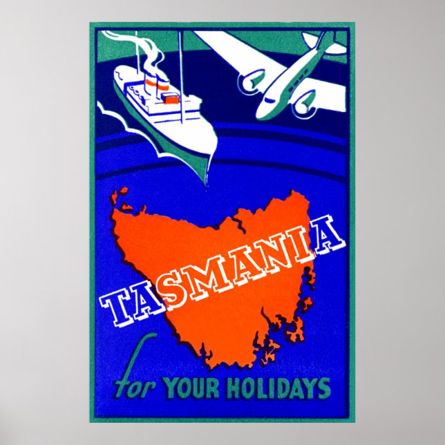 1930 Tasmania Travel Poster (Front)