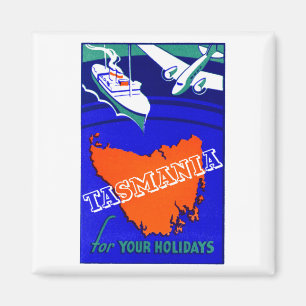1930 Tasmania Travel Poster Magnet