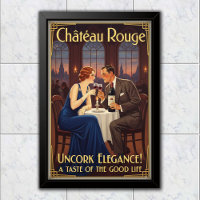 1930 Vintage Château Rouge Wine Advertising