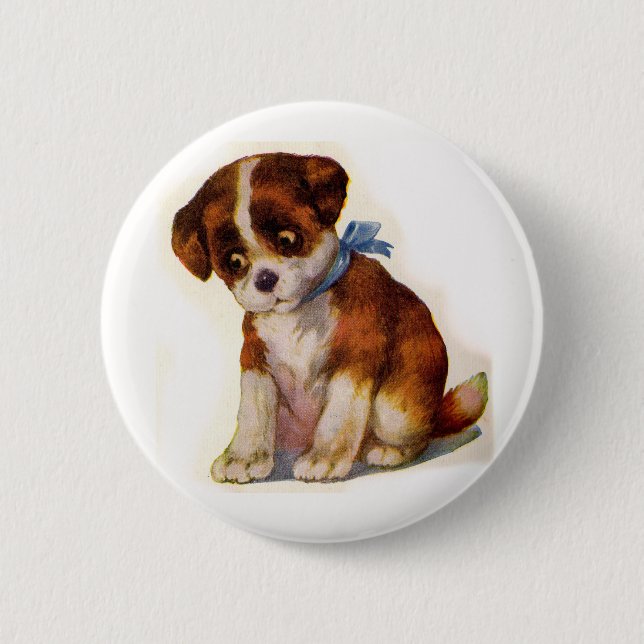 1930s adorable puppy no. 2 inch round button (Front)