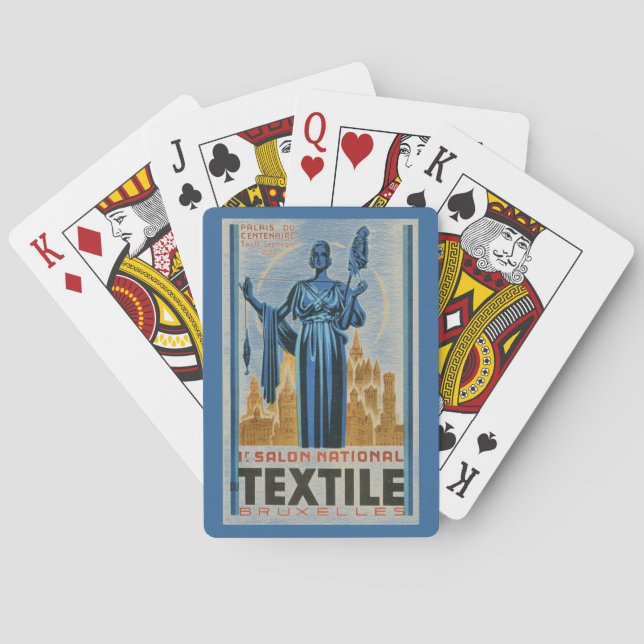 1930s Art Deco Brussels first textile fair Playing Cards (Back)
