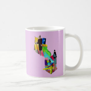 1930s art deco women print coffee mug