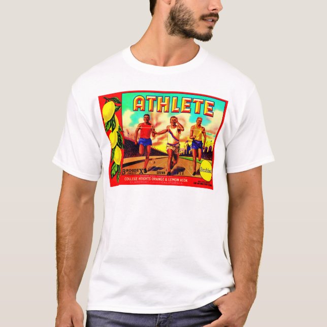 1930s Athlete fruit crate label T-Shirt (Front)