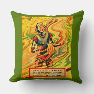 1930s Buck Rogers comic Wilma Deering Throw Pillow