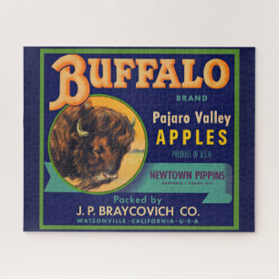 1930s Buffalo Brand Apples crate label Jigsaw Puzzle