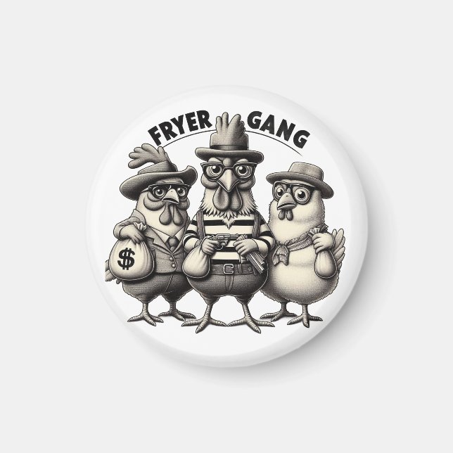 "1930s Chicken Robbers" Magnet (Devant)
