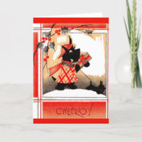 1930s Christmas Scottie dog says ‘Cheerio’