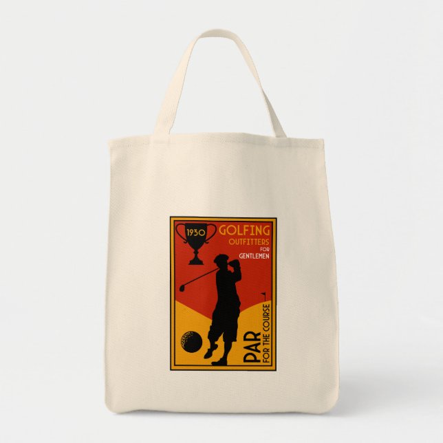 1930's Classic Golf Art Print Tote Bag (Front)