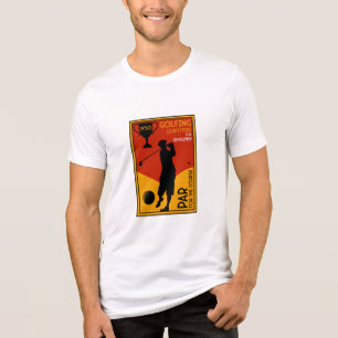 1930's Classic Golf Art Print Tri-Blend Shirt
