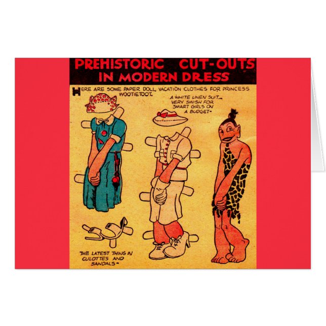 1930s comic strip paper doll Princess Wootietoot (Front Horizontal)
