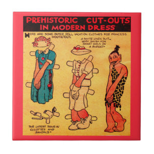 1930s comic strip paper doll Princess Wootietoot Tile