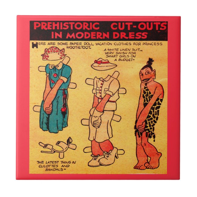 1930s comic strip paper doll Princess Wootietoot Tile (Front)