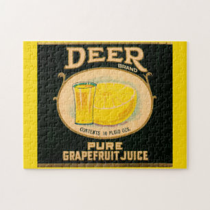 1930s Deer Brand Grapefruit Juice label Jigsaw Puzzle
