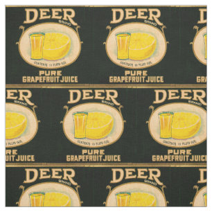 1930s Deer Brand Grapefruit Juice label print Fabric