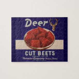 1930s Deer Cut Beets can label Jigsaw Puzzle